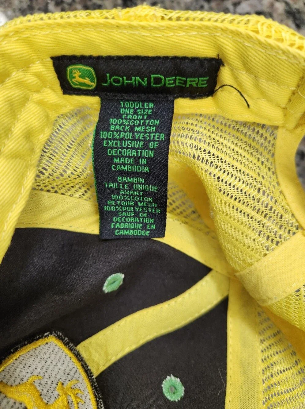 Classic Green and Yellow Youth John Deere Hat